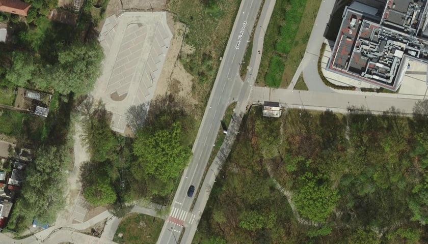 Widok z góry na teren po wykonaniu inwestycji